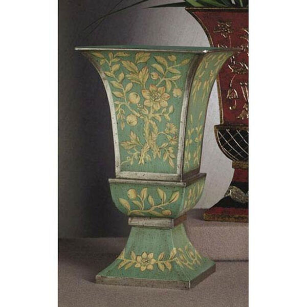Blue and Green Iron Vase, image 1