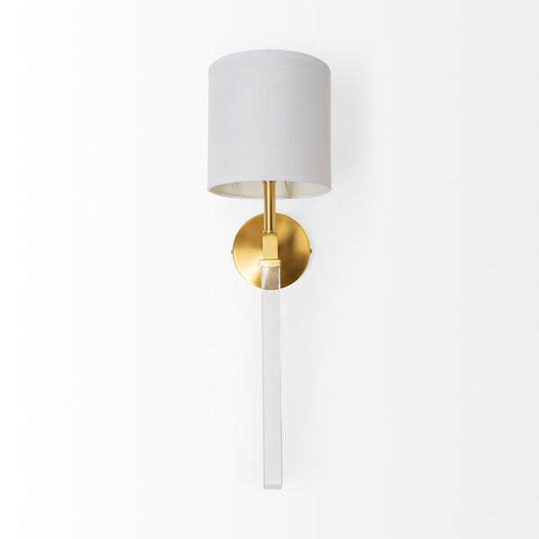 Santander II Gold and White One-Light Wall Sconce, image 2