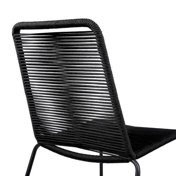 Shasta Black Rope Outdoor Dining Chair, Set of Two