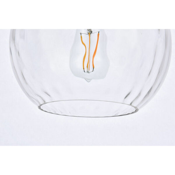 Cashel Chrome and Clear One-Light Pendant, image 4