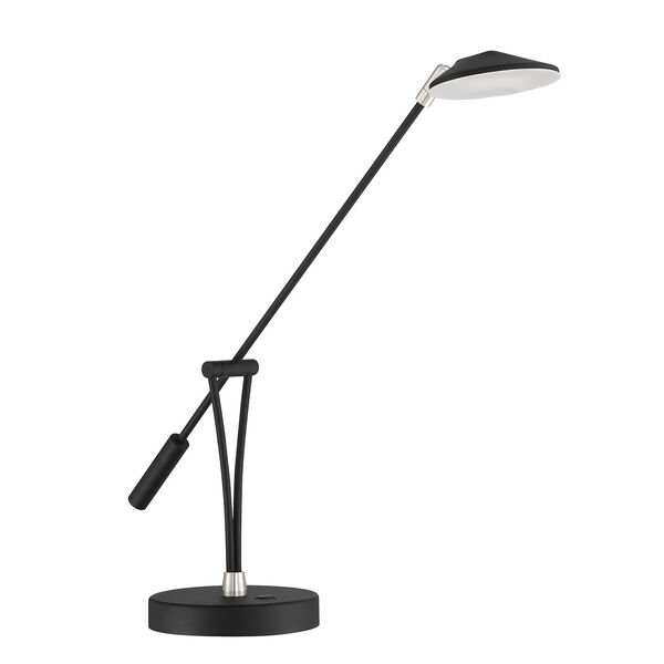 Lahoya Black and Satin Nickel Integrated LED Desk Lamp, image 1