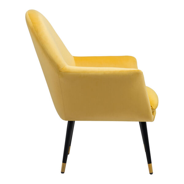Alexandria Yellow, Black and Gold Accent Chair, image 5