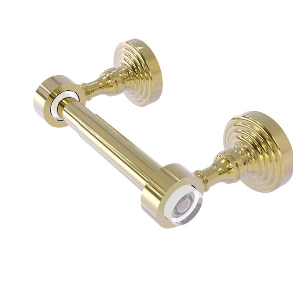 Pacific Grove Unlacquered Brass Two-Inch Two Post Toilet Paper Holder, image 1