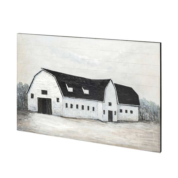 Sawmill Creek II Farmhouse Barn 60 In. x 40 In. Original Hand Painted Oil Painting, image 1
