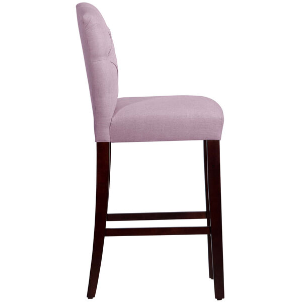 Linen Smokey Quartz 46-Inch Tufted Arched Bar stool, image 2