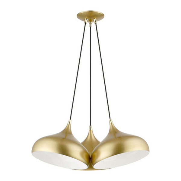Amador Soft Gold with Polished Brass Accents Three-Light Cluster Pendant, image 3