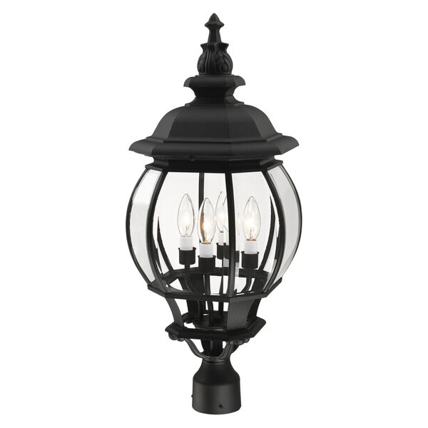 Frontenac Textured Black 12-Inch Four-Light Outdoor Post Lantern, image 5