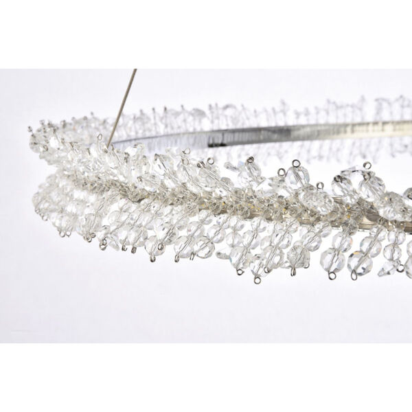 Laurel Chrome 34-Inch LED Chandelier with Royal Cut Clear Crystal, image 4
