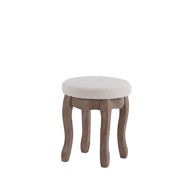 Kollyns Putty and Grey Washed Foot Stool, image 1