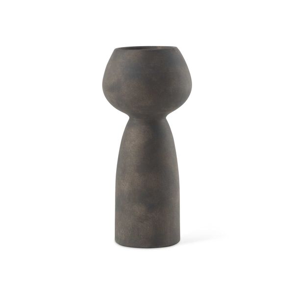 Kaz Earthy Brown Five-Inch Ceramic Vase, image 1