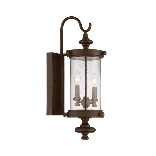 Palmer Walnut Patina Two-Light Outdoor Sconce, image 1