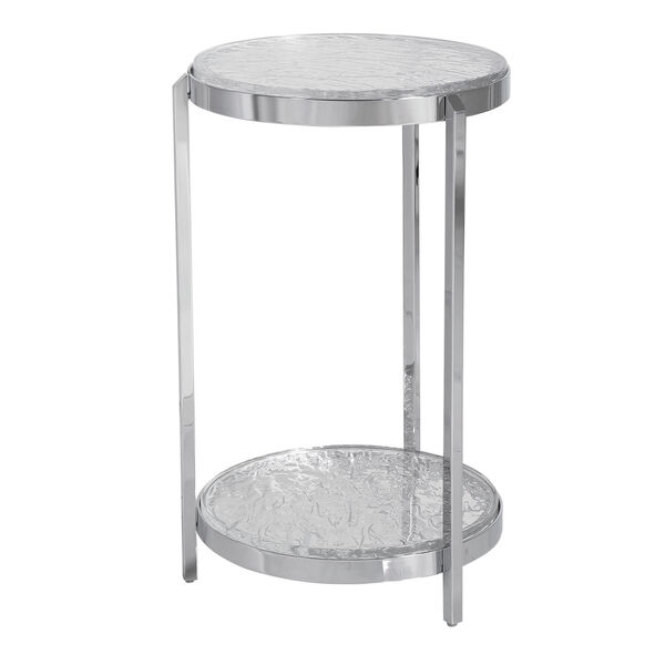 Clarence Polished Nickel Accent Table, image 1