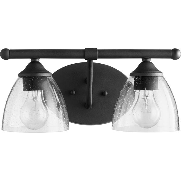 Brooks Black and Clear Two-Light Vanity, image 1