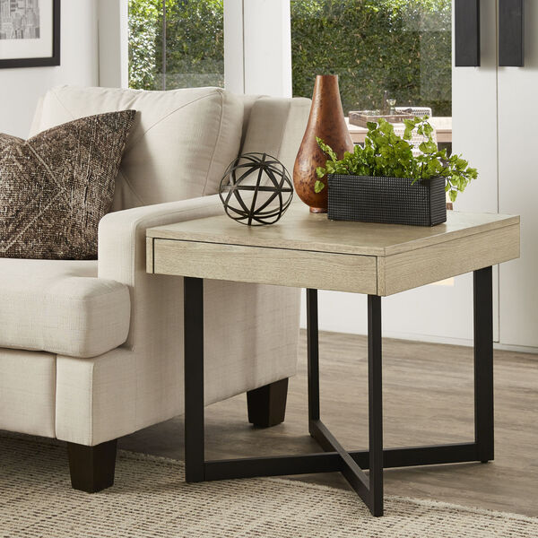 Hunter White End Table with One Drawer, image 5