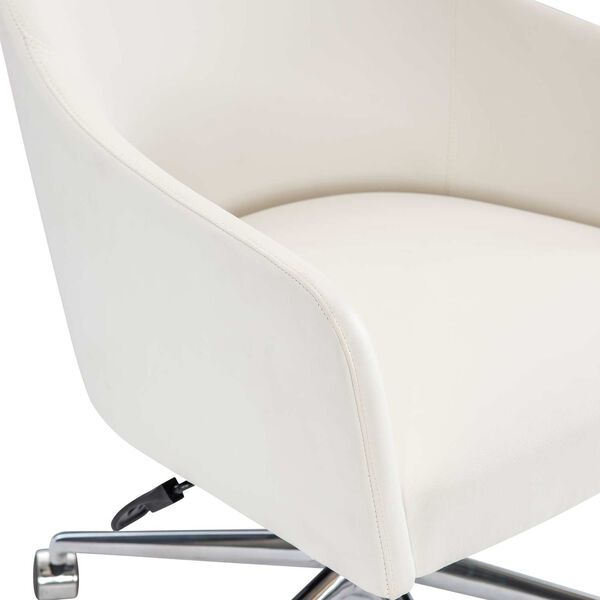 Halsey White and Silver Office Chair, image 5