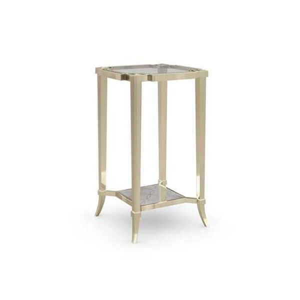 Caracole Classic Whisper of Gold Soft Silver Leaf Simply Charming End Table, image 1