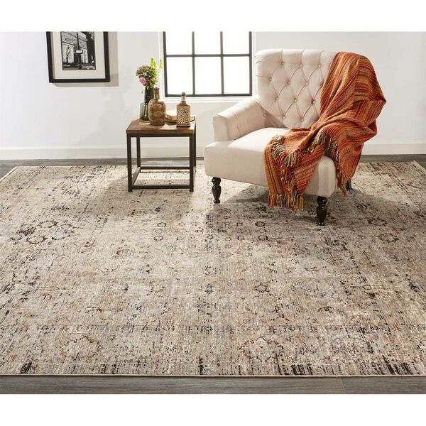 Caprio Taupe Ivory Gray Area Rug, image 2