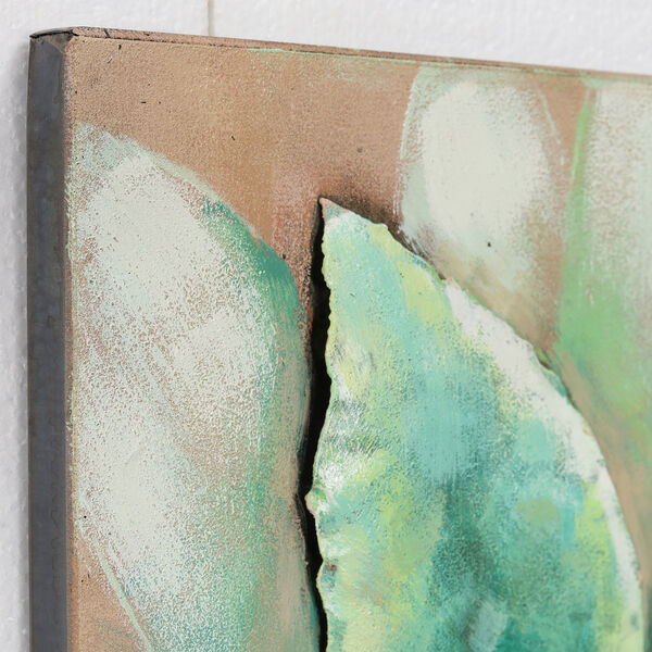 Succulent 2 Mixed Media Iron Hand Painted Dimensional Wall Art, image 5