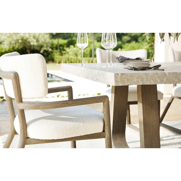 Trouville Sand Gray Weathered Teak Outdoor Dining Table, image 4