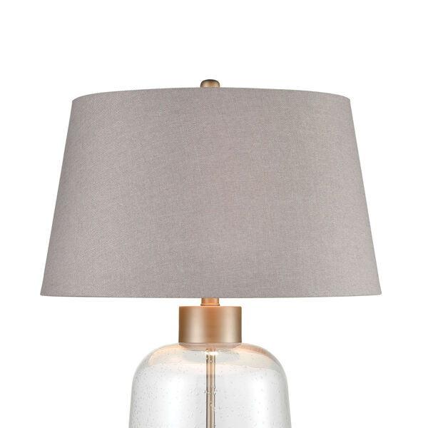 Whaling Clear Bubble Glass and Pewter One-Light Table Lamp, image 7