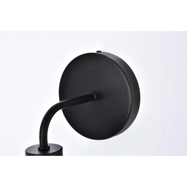 Hanson Black and Frosted Shade One-Light Bath Vanity, image 6