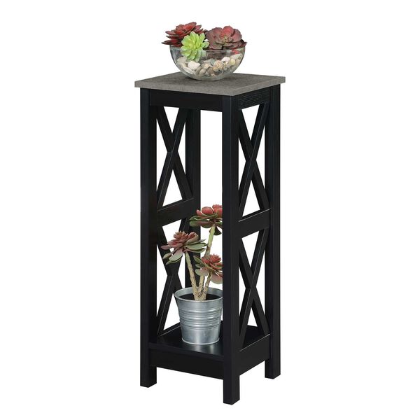 Oxford Cement and Black 32-Inch Plant Stand, image 4