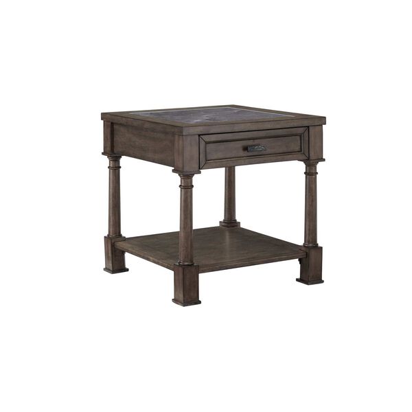 Riverdale Rd Gray Flannel Slate End Table, image 1