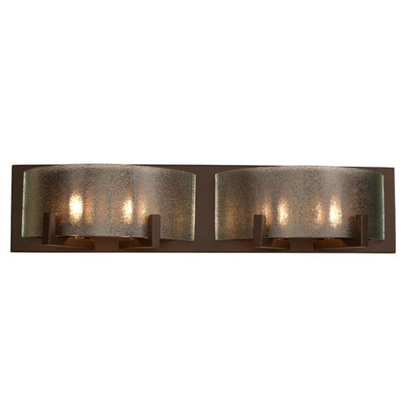 Firefly Four-Light Warm Bronze Micro-Texture Glass Bath Fixture, image 2