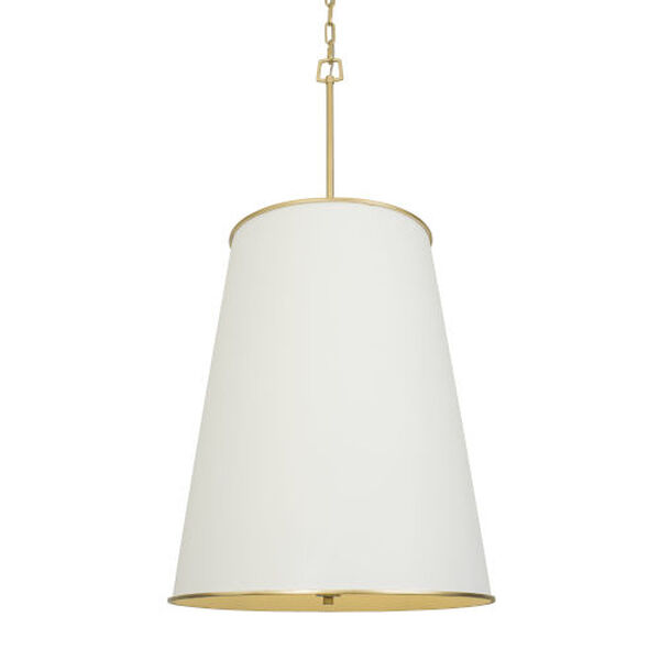 Coco Matte White and French Gold Nine-Light Foyer Pendant, image 3