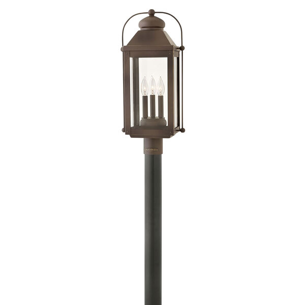 Anchorage Light Oiled Bronze 11-Inch Three-Light Outdoor Post Top and Pier Mount, image 1