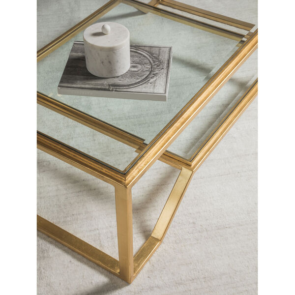 Metal Designs Gold Byron Rectangular Cocktail Table, image 4