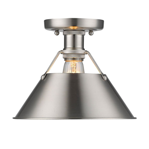 Orwell Pewter One-Light Flush Mount with Pewter Shade, image 1