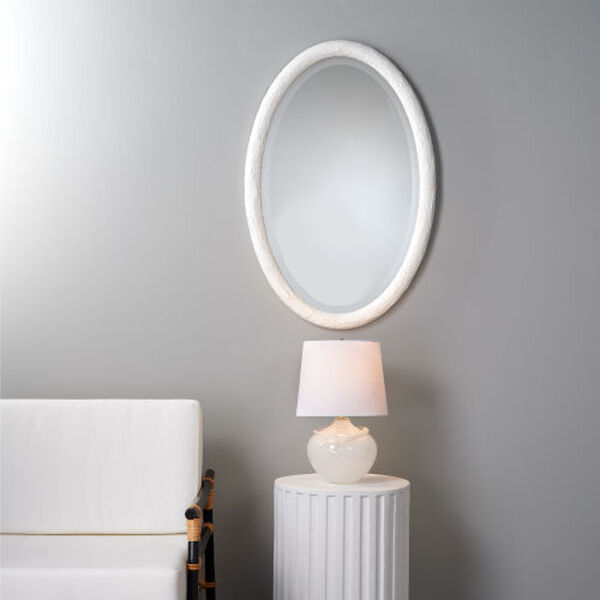 Ovation White 24 x 36 Inch Oval Mirror, image 3