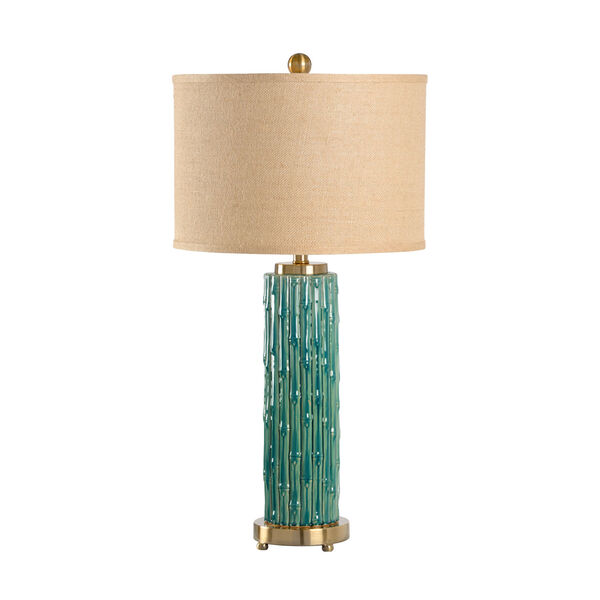White and Blue Three-Light 6-Inch Malay Lamp, image 1