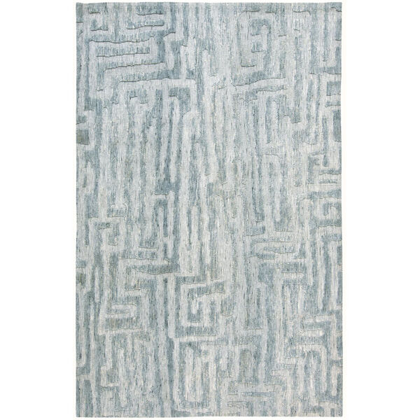 Colton Modern Minimalist Blue Rectangular: 3 Ft. 6 In. x 5 Ft. 6 In. Area Rug, image 1
