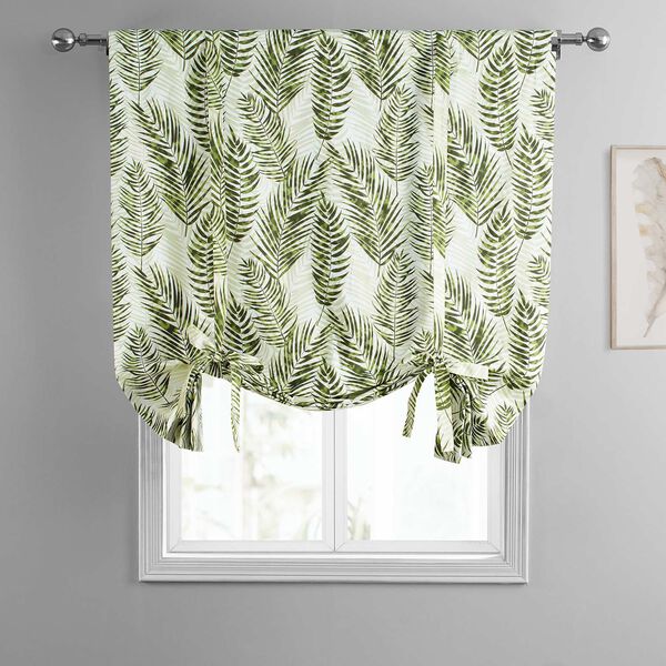 Printed Cotton Tie-Up Window Shade Single Panel, image 3