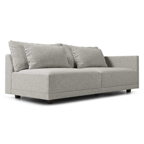 Mantua Slate Pebble Fabric Modular Right Arm Sofa, image 2