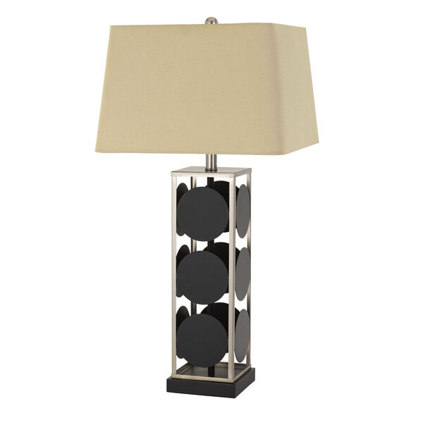 Hanson Black and Antique Silver One-Light Table lamp, image 1