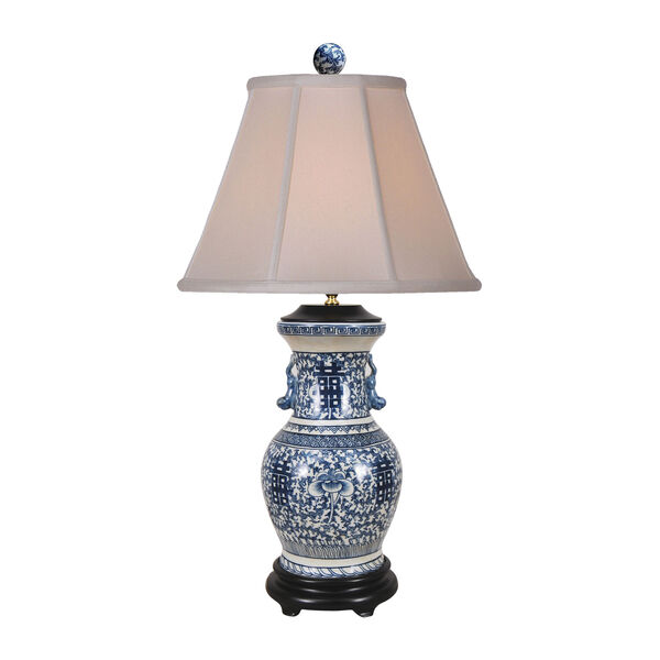 Porcelain Ware Blue and White 30-Inch One-Light Table Lamp, image 1