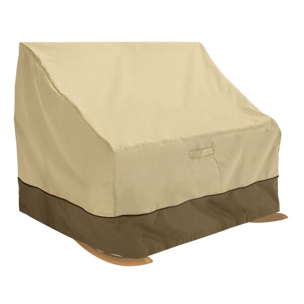 Ash Beige and Brown Patio Rocking Chair Cover, image 1