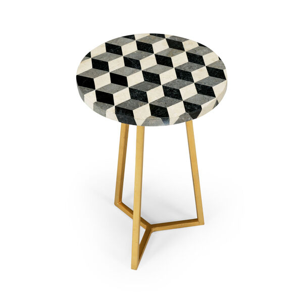 Whitehall Antique Gold End Table, image 2