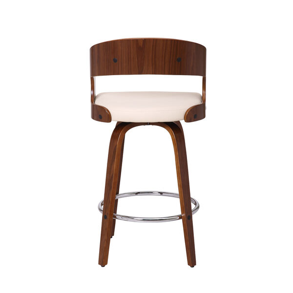 Shelly Walnut and Cream 26-Inch Counter Stool, image 5