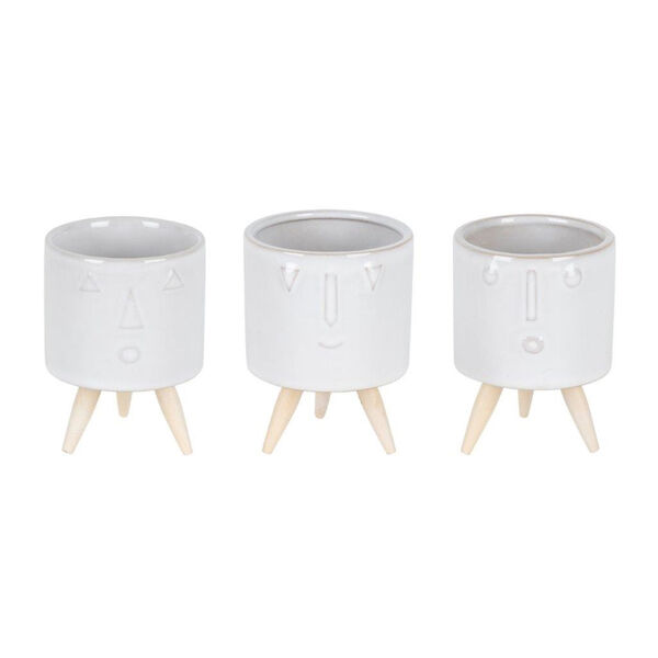 White Porcelain Pot , Set of Three, image 1