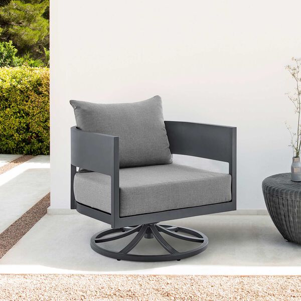 Argiope Dark Grey Outdoor Swivel Chair, image 4