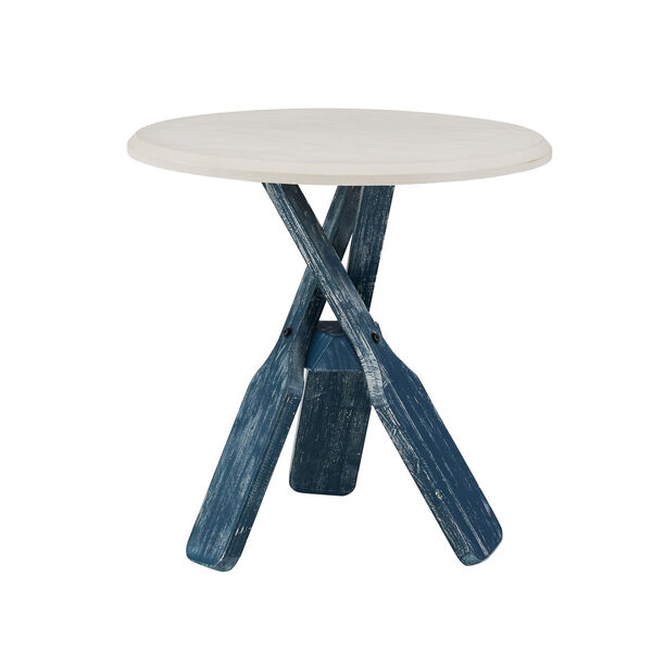 Natalie Cream and Blue Side Table, image 5