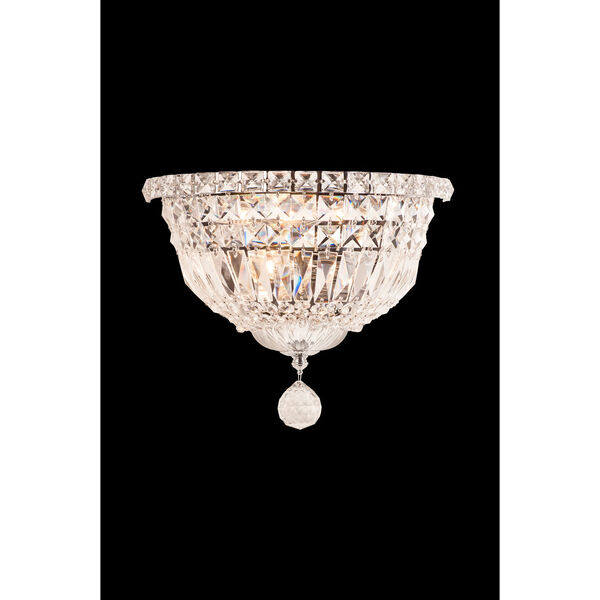 Betti Chrome Two-Light Sconce with Firenze Clear Crystal, image 1