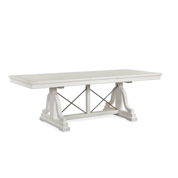 Heron Cove Aged Pewter Trestle Dining Table, image 4