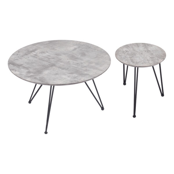 Kerris Gray and Matte Black Coffee Table, image 5
