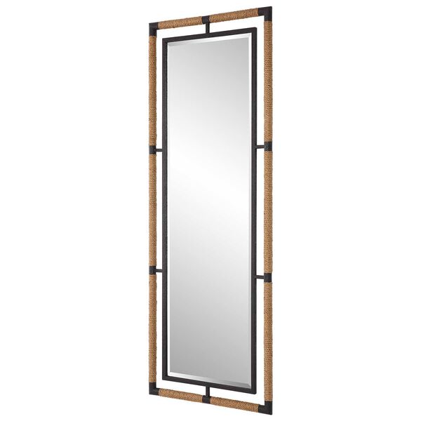 Melville Brown Iron and Rope Tall Mirror, image 4