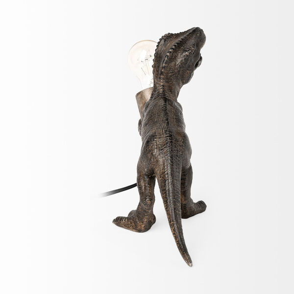 Raptor Dark Brown One-Light Tyrannosaurus Rex Table Lamp, image 4